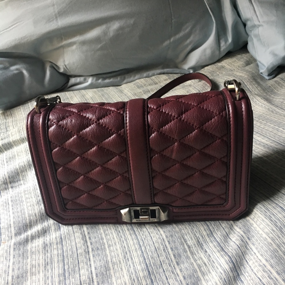 Rebecca Minkoff Burgundy Med Love Crossbody Bag